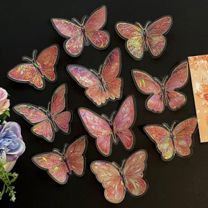 Набор "Бабочки" 9*8см, 10шт/уп Коралл 161