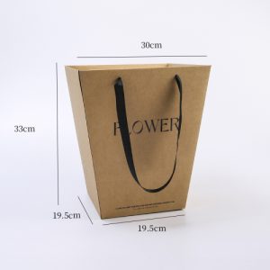 Пакет для цветов "FLOWER" 30х19,5хh33см Крафт